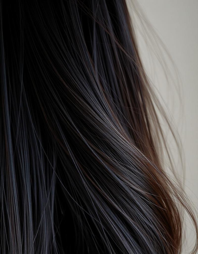 Healthy hair close-up