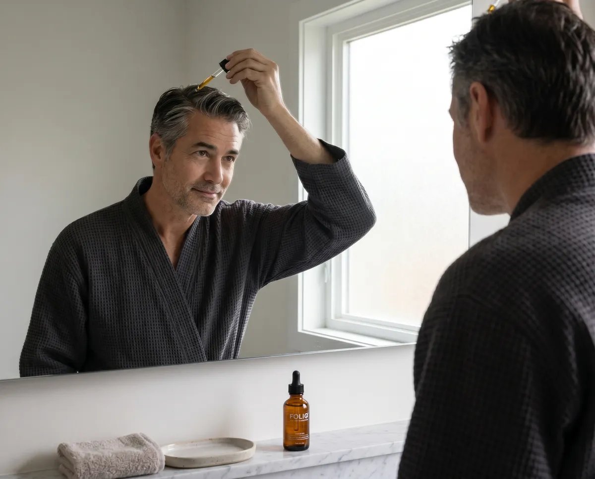 Confident man with healthy hair